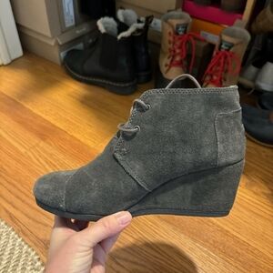 TOMS Gray Booties